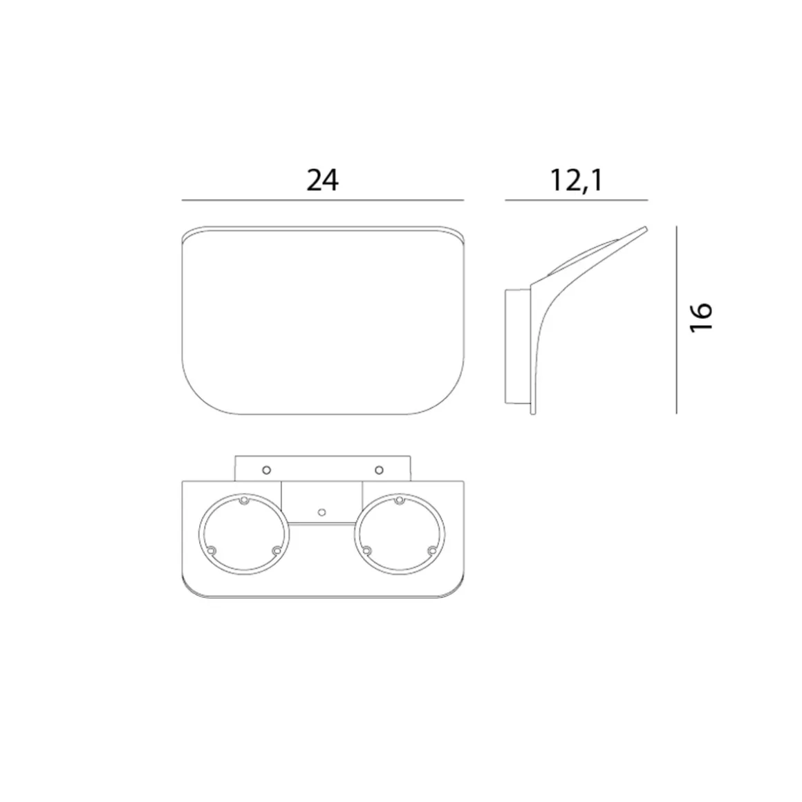 Rotaliana Tide W0 LED Wandleuchte, 3000 K