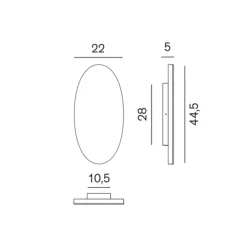 Rotaliana Totem & Tabu W1 LED Wandleuchte, 2700 K