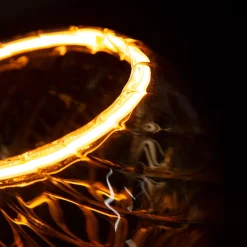 Segula Cubic Tischleuchte mit LED Floating Globe 150 twisted smokey grau