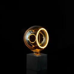 Segula Cubic Tischleuchte mit LED Floating Globe 150 90° smokey grau