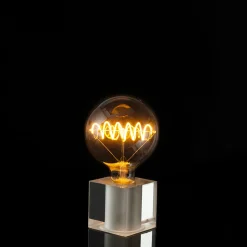 Segula LED Bridge Globe 125 Curved Plus klar E27, 6,5 W, 1900 K, dimmbar