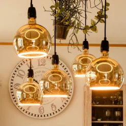 Segula LED Floating Globe 200 smokey grau E27, 6 W, 1900 K, dimmbar