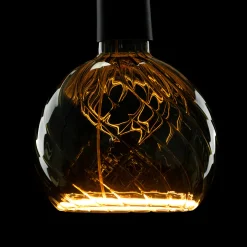 Segula LED Floating Globe 150 twisted smokey grau E27, 6 W, 1900 K, dimmbar