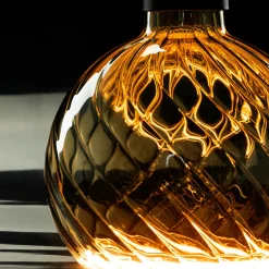 Segula LED Floating Globe 150 twisted smokey grau E27, 6 W, 1900 K, dimmbar