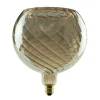 Segula LED Floating Globe 200 twisted smokey grau E27, 6 W, 1900 K, dimmbar