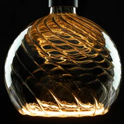 Segula LED Floating Globe 200 twisted smokey grau E27, 6 W, 1900 K, dimmbar