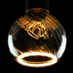 Segula LED Floating Globe 125 twisted smokey grau E27, 6 W, 1900 K, dimmbar