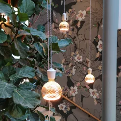 Segula LED Floating Globe 125 twisted smokey grau E27, 6 W, 1900 K, dimmbar