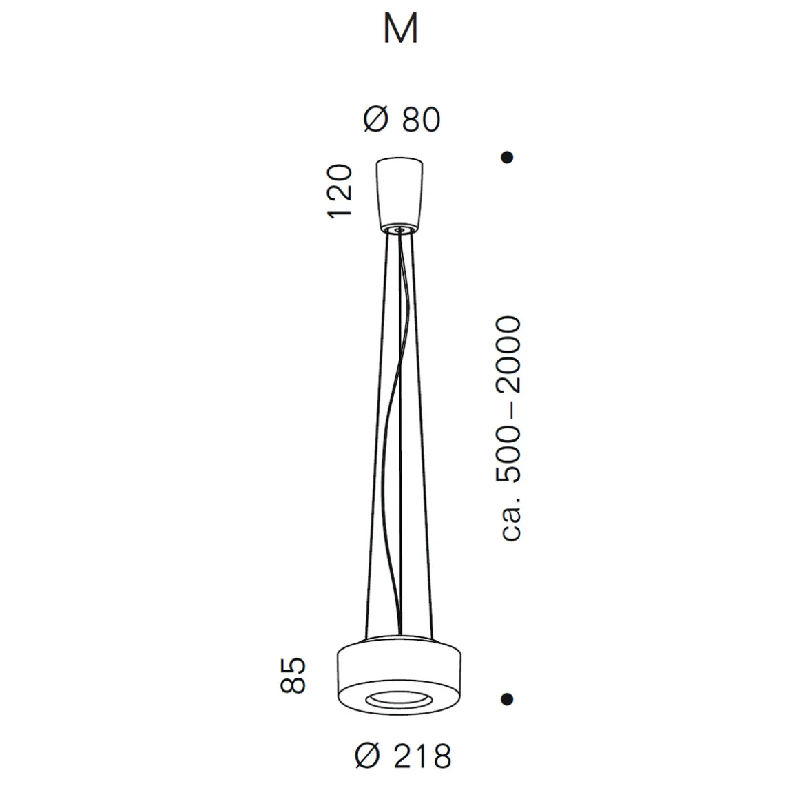 serien.lighting Curling Suspension Rope M LED Pendelleuchte, 3000 K