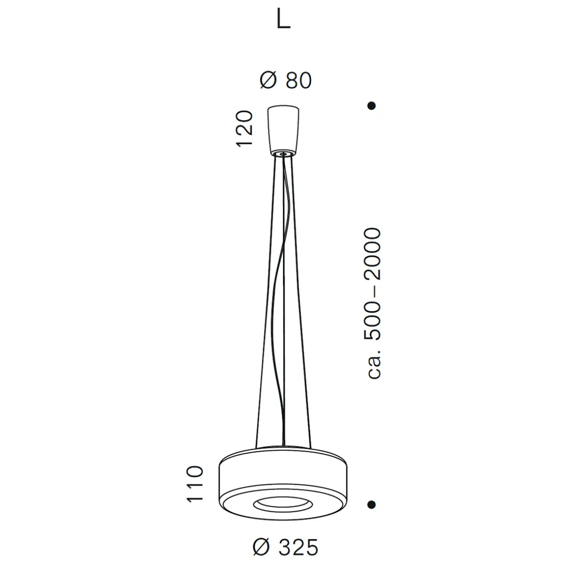 serien.lighting Curling Suspension Rope L LED Pendelleuchte