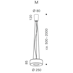 serien.lighting Curling Suspension Rope M LED Pendelleuchte, 2700 K