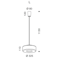 serien.lighting Curling Suspension Tube L LED Pendelleuchte