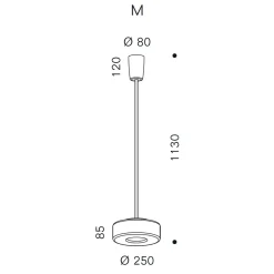 serien.lighting Curling Suspension Tube M LED Pendelleuchte, 2700 K