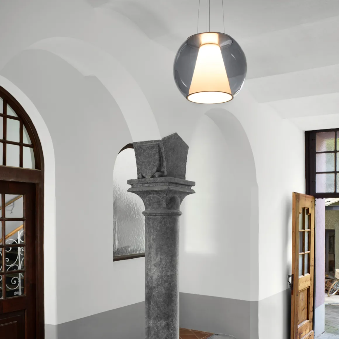 serien.lighting Draft Suspension Rope S LED Pendelleuchte, Dim2Warm