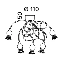 serien.lighting Poppy Wall / Ceiling 5 Wand- / Deckenleuchte