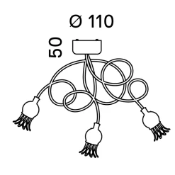 serien.lighting Poppy Wall / Ceiling 3 Wand- / Deckenleuchte