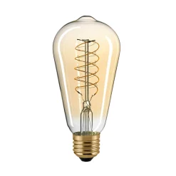 Sigor LED Filament Edison Lampe Slim Spiral E27 Gold, 7 W, 2500 K, dimmbar