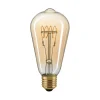 Sigor LED Filament Edison Lampe Slim Curved E27 Gold, 5,5 W, 2500 K, dimmbar