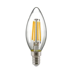 Sigor LED Filament Kerze E14 klar, 4,5 W, 2700 K, dimmbar