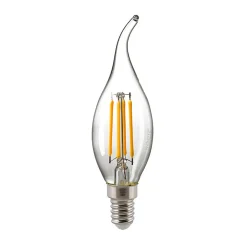 Sigor LED Filament Kerze Windstoß E14 klar, 4,5 W, 2700 K, dimmbar