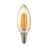 Sigor LED Filament Kerze E14 Gold, 4 W, 2400 K, dimmbar