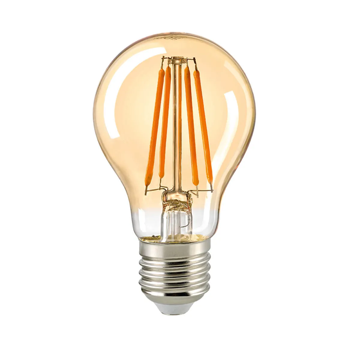 Sigor LED Filament Normallampe E27 Gold, 4,5 W, 2500 K, dimmbar