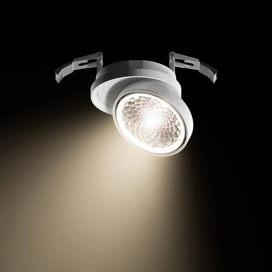 Sigor Nivo LED Decken-Einbauleuchte, schwenkbar, Ø: 11,1 cm