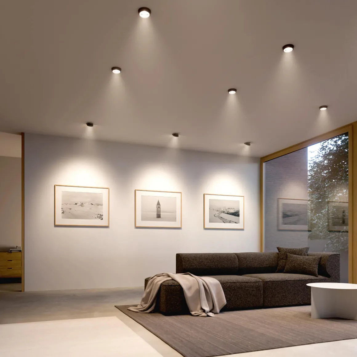 Sigor Nivo LED Decken-Einbauleuchte, schwenkbar, Ø: 11,1 cm