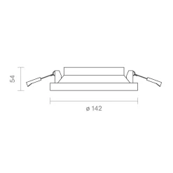 Sigor Nivo LED Decken-Einbauleuchte, schwenkbar, Ø: 14,2 cm