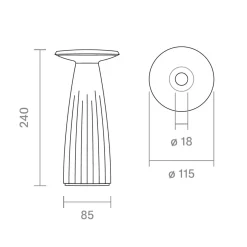 Sigor Nuflair LED Akkuleuchte & Vase