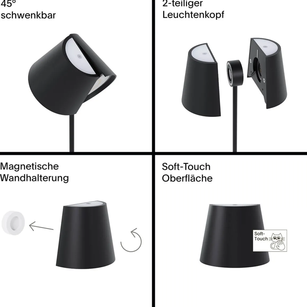 Sigor Nuindie tango LED Akkuleuchte, Flex-Mood