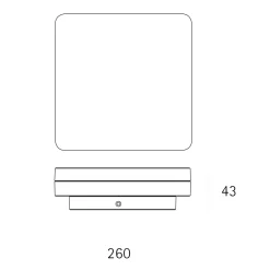 Sigor Square LED Deckenleuchte, mit Bewegungssensor