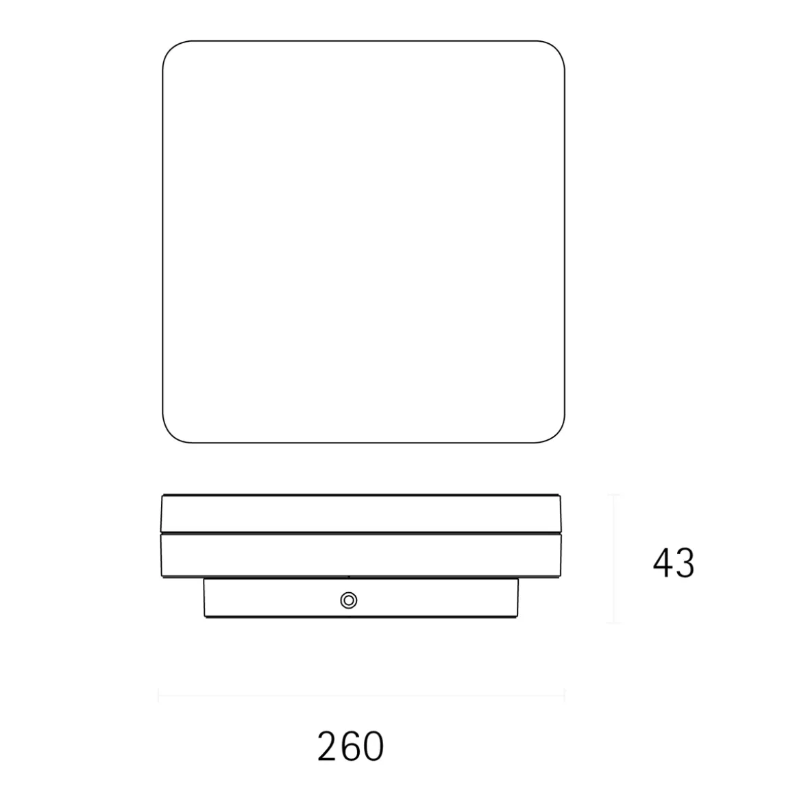Sigor Square LED Deckenleuchte, mit Bewegungssensor