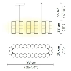 Slamp La Lollo LED Suspension Linear 100