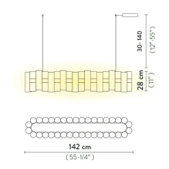 Slamp La Lollo LED Suspension Linear 140