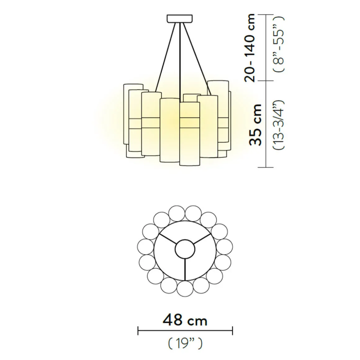 Slamp La Lollo LED Suspension Medium