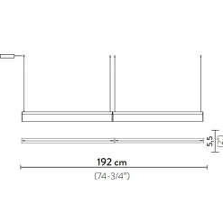 Slamp Modula Double LED Suspension, Rückläufer