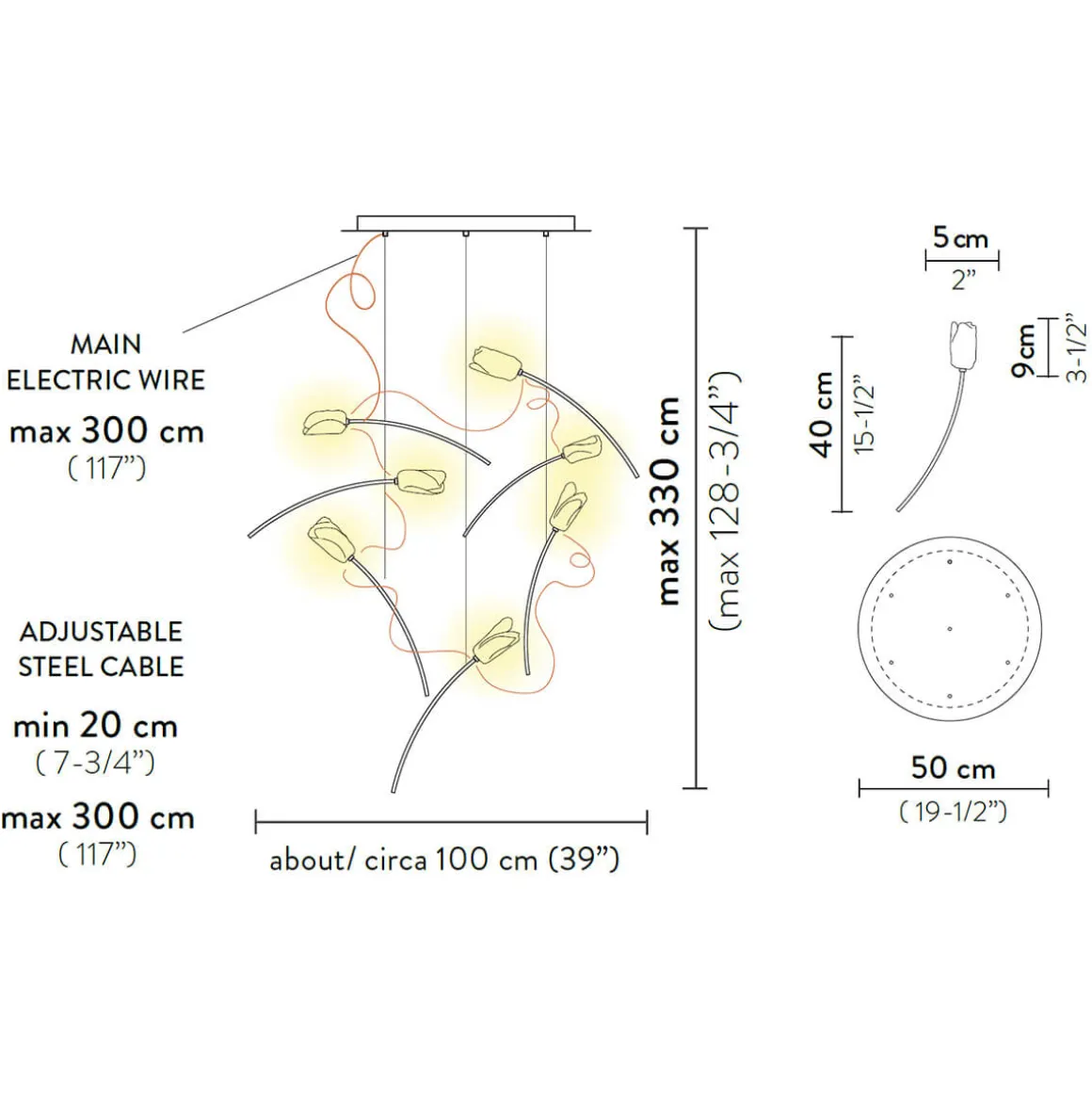 Slamp Tulip 7 Round LED Suspension