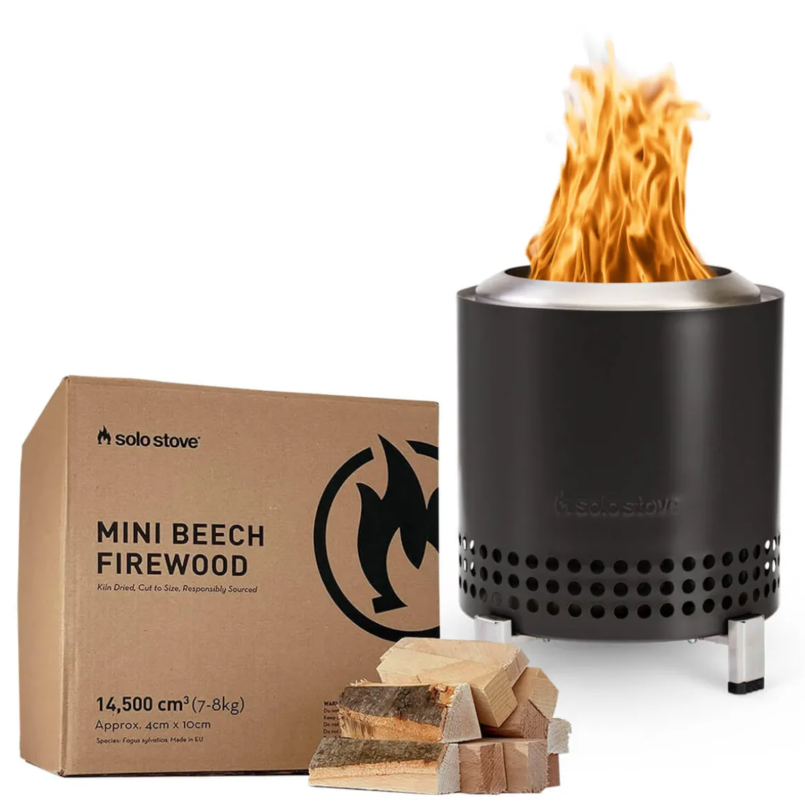 Solo Stove Mesa XL Tischfeuer & Tischkamin, inkl. Mini Brennholz Buche