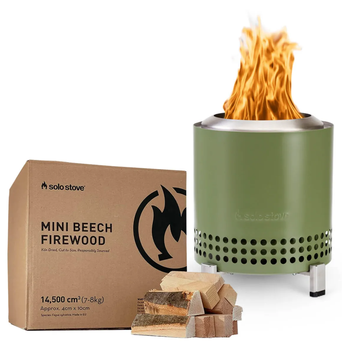 Solo Stove Mesa XL Tischfeuer & Tischkamin, inkl. Mini Brennholz Buche