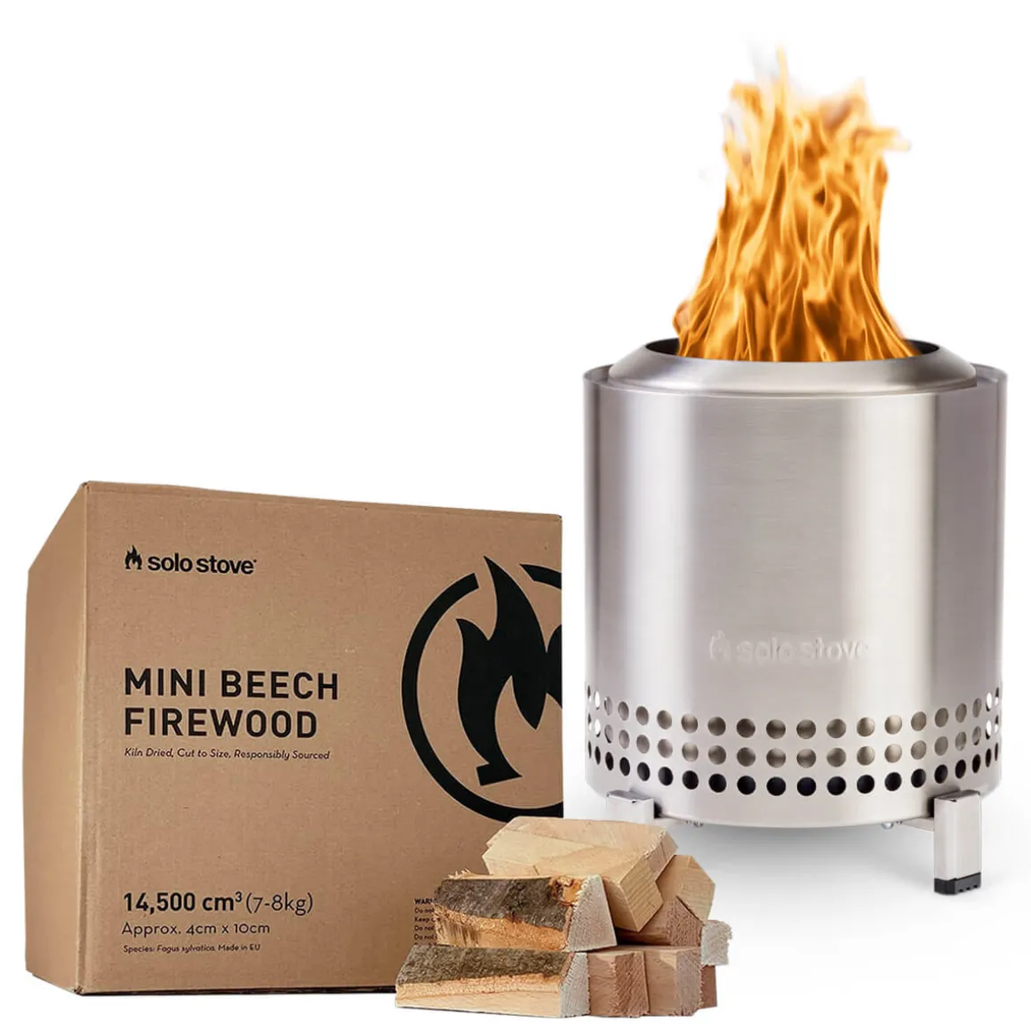 Solo Stove Mesa XL Tischfeuer & Tischkamin, inkl. Mini Brennholz Buche