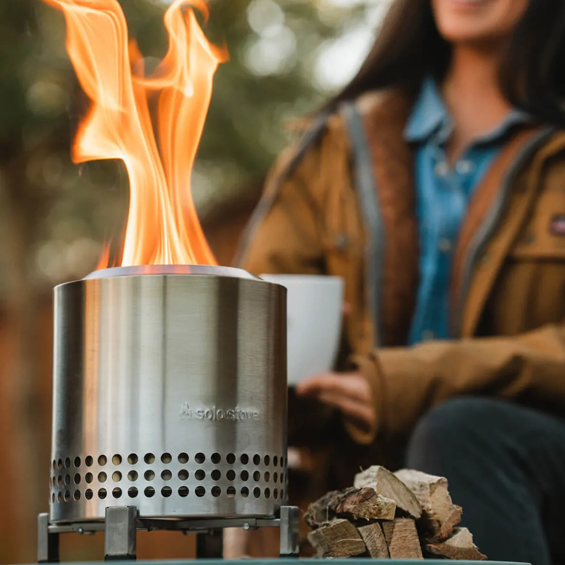 Solo Stove Mesa XL Tischfeuer & Tischkamin, inkl. Mini Brennholz Buche