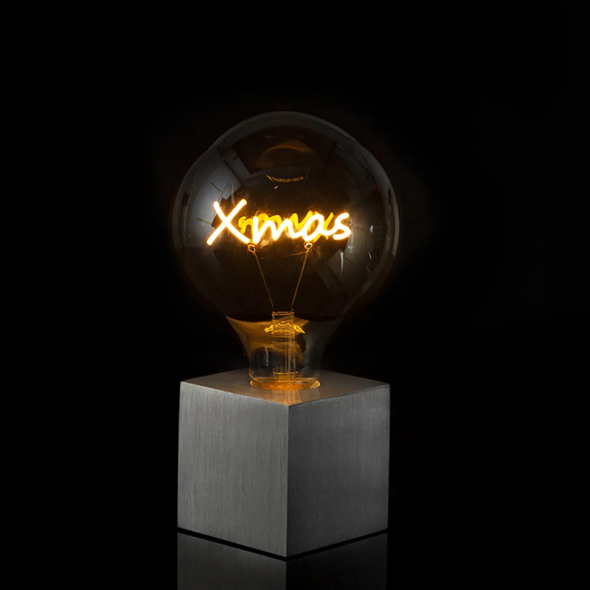 Sompex Cubic Tischleuchte Aluminium, mit Motiv Leuchtmittel