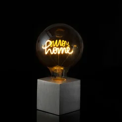 Sompex Cubic Tischleuchte Aluminium, mit Motiv Leuchtmittel