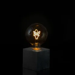 Sompex Cubic Tischleuchte schwarz, mit Motiv Leuchtmittel