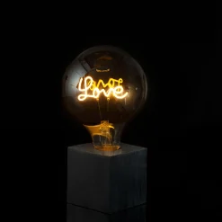 Sompex Cubic Tischleuchte schwarz, mit Motiv Leuchtmittel