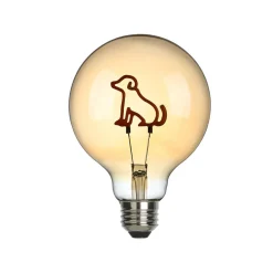 Sompex Dog LED Filament Globelampe E27 Amber, 1,5 W, 2000 K