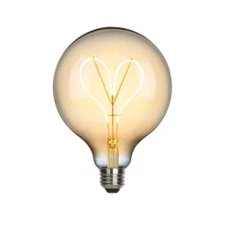 Sompex Herz LED Filament Globelampe E27 Amber, 1,5 W, 2000 K