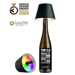 Sompex Top 2.0 RGB LED Akkuleuchte & Flaschenaufsatz