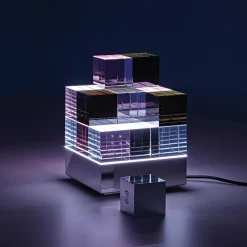 Tecnolumen Cubelight move LED Tischleuchte, mit Funksteuerwürfel